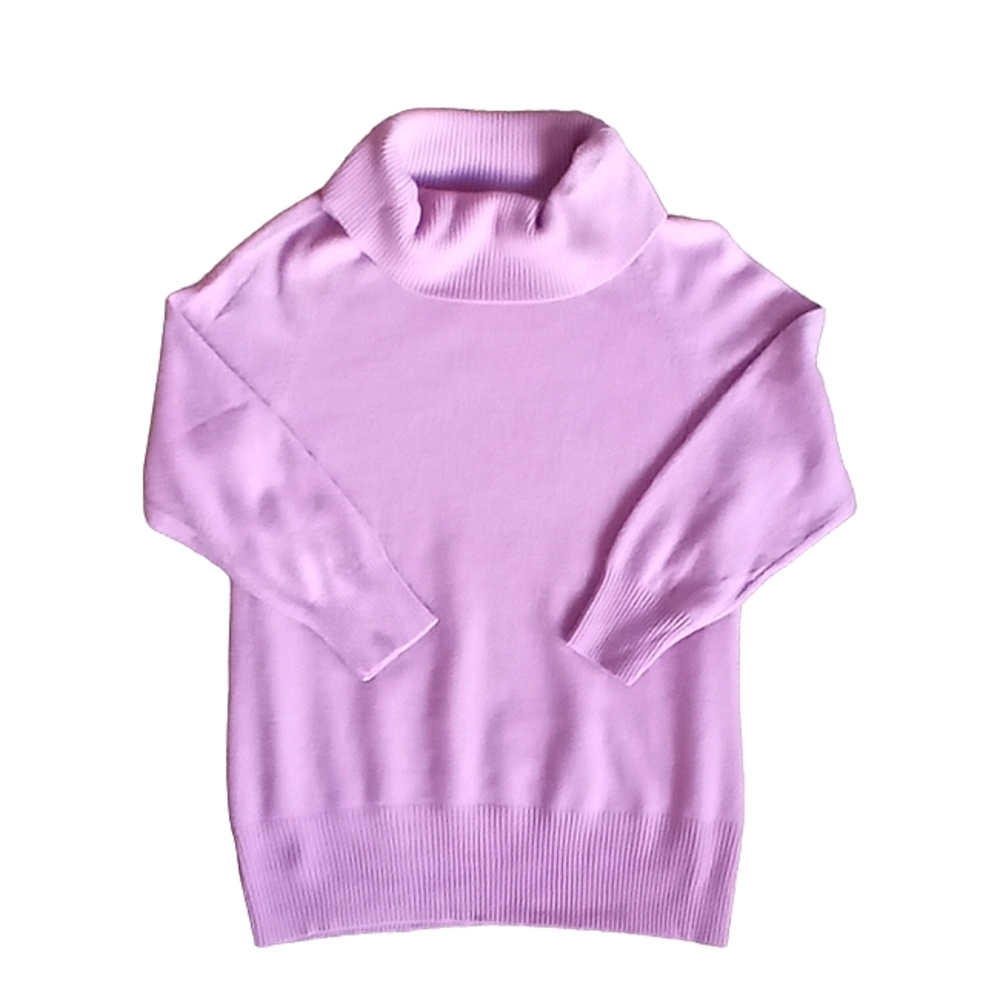 Vintage No Label Cashmere Cowl Neck Orchid Sweater